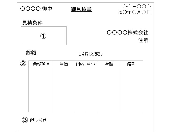 見積書テンプレート